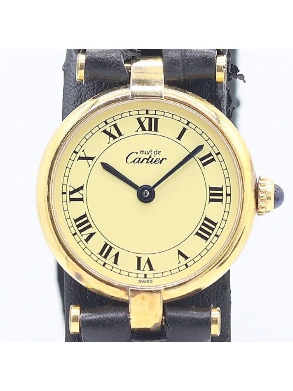 Cartier Must Vendome SM Vermeil Quartz Ivory Dial Watch